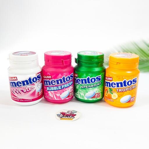 آدامس بدون  قند منتوس قوطی  در 4 طعم خوشمزه